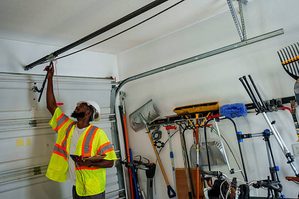 Professional Garage Door Roller Replacement technician working in Smithville-Sanders, IN